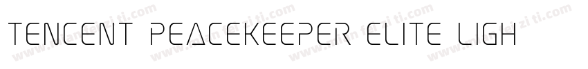 Tencent Peacekeeper Elite Light字体转换